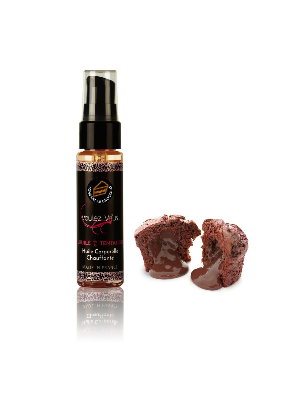 Huile de massage chauffante L'Huile de la Tentation fondant chocolat 35 ml