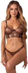 Soranna top et string ouvert Doré