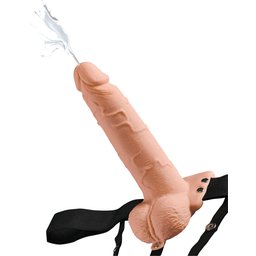 Gode-Ceinture Creux Éjaculateur 19 cm