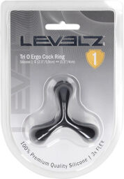 Tri O Ergo Cockring en silicone - Noir