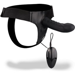 Gode ceinture courbé creux en silicone vibrant