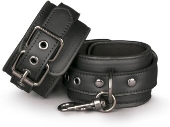 Menottes en similicuir noir