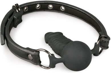 Bâillon-boule avec gode en silicone