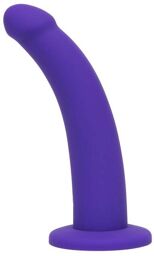 Dildo ventouse silicone 17,8 cm Curved Violet