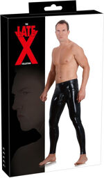 Leggings moulants avec gaine pénienne en latex naturel Noir