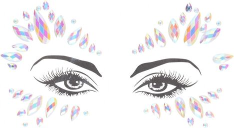 Body Jewelry Stickers - Face - Opal -2