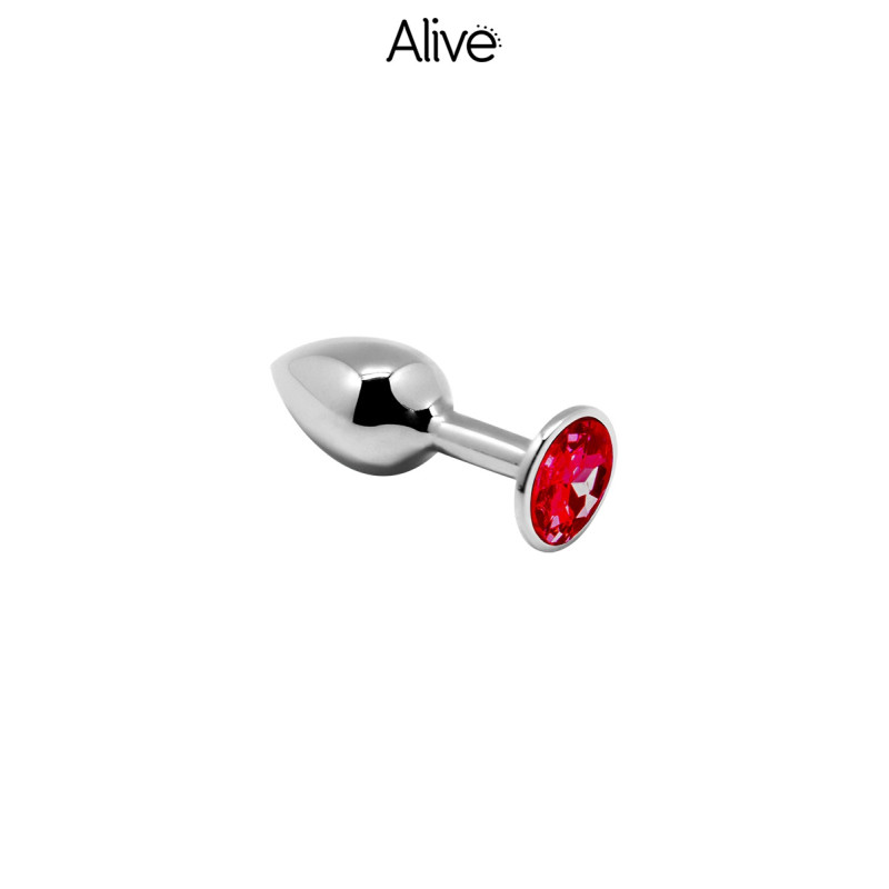 Plug métal bijou rouge S