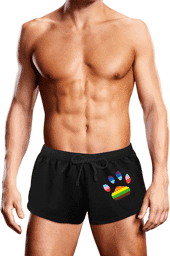 Maillot de Bain Court Noir Oversize Paw Noir