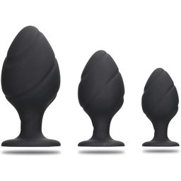 Coffret 3 Plugs Anal Swirled