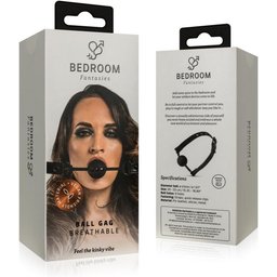 - Bâillon avec boule en silicone percée - Noir