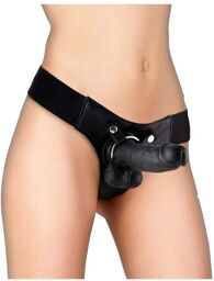 Gode Ceinture Réaliste Cuir 20,3 cm Noir