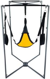 Kit Sling Tissu Triangle Jaune-Noir Armature Noire