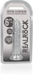 Straight Realistic Dildo Suction Cup 14,5cm - Transparent
