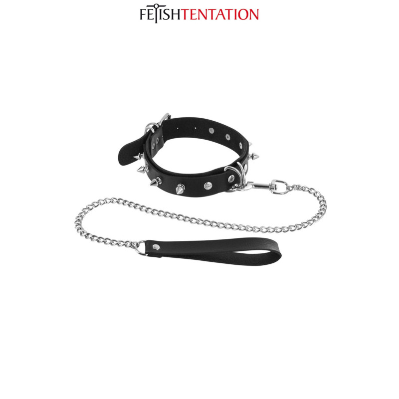 Collier à pointes & laisse