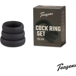 Ensemble d'anneaux péniens en silicone Teazers