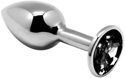 Plug anal bijou mini métal S Noir