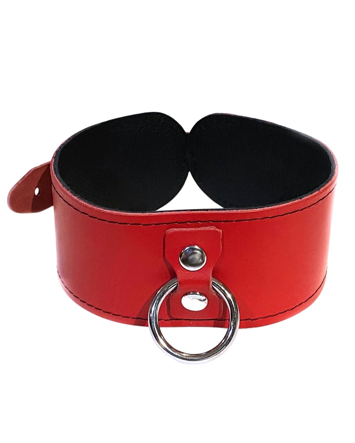 Collier en cuir véritable avec anneau