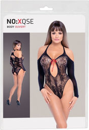Body ouvert avec découpes séduisantes Noir