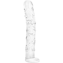 - No. 34 Gode en Verre Texturé - 19 cm