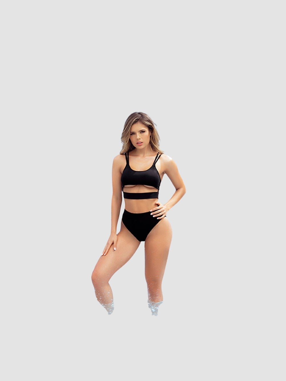 Maillot de Bain 2 Pièces 6604 Noir