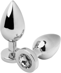 Plug anal diamant transparent moyen 7.62cm