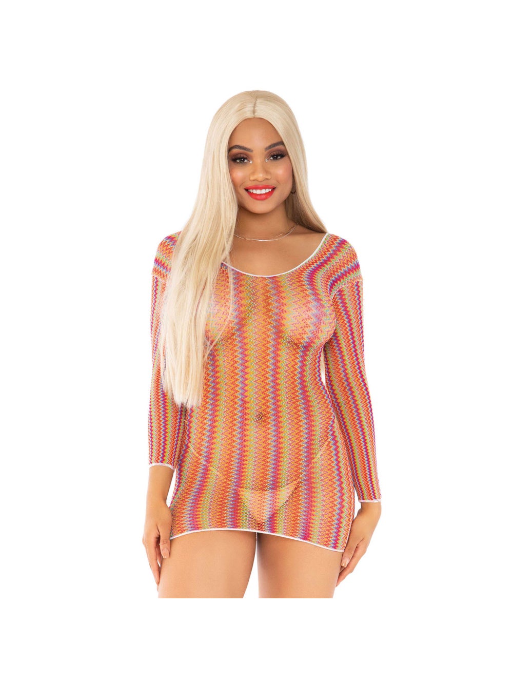 Robe Manches Longues 86158 Résille Multicolore