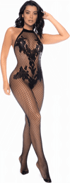 Combinaison en résille noir Noir