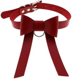 Ras de cou Bow Night Rouge