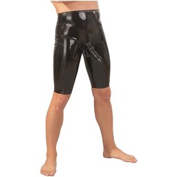 Short Long en Latex avec Manchon de Pénis pour Hommes