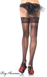 Bas Autofixants Coutures réf: 1042 Noir