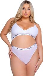 Playboy Lifestyle - 2-Piece Lingerie Set Curvy - White