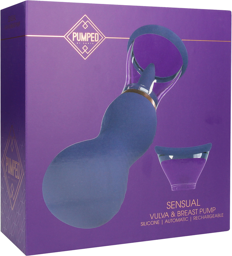 Sensuel - Pompe à vulve et poitrine rechargeable - Violet