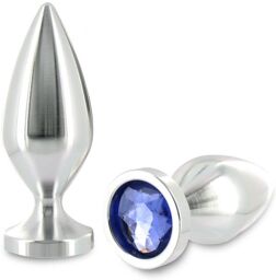 plug anal aliminum cristal couleur moyen 8.89cm