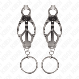 pinces à tétons trèfle japonais o-ring argent