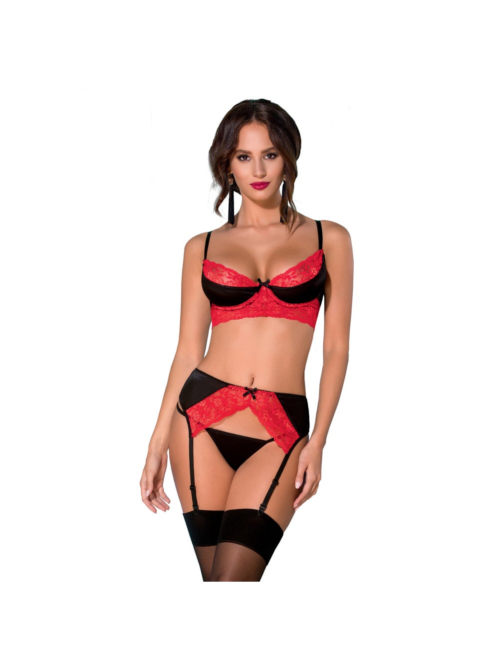 Ensemble 3 Pièces Odina Noir & Rouge