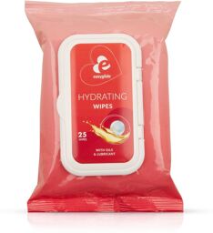 Lingettes hydratantes avec lubrifiant et huiles