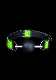 Baillon Ball dure Gag - Neon Green/Black