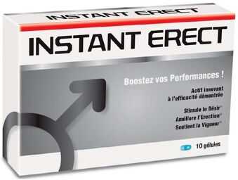Aphrodisiaque Masculin Instant Erect 10 Gélules Gris