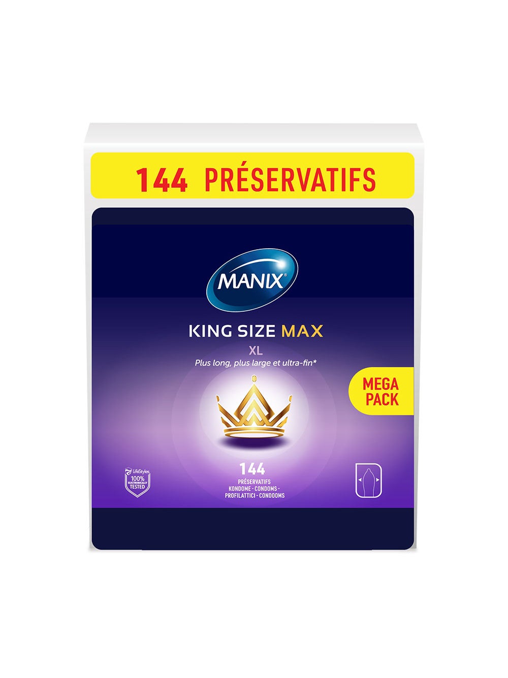 Préservatifs King Size Max Boîte de 144