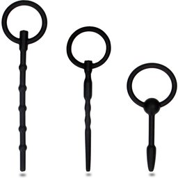 Pack 3 Plugs à Urètre Silicone Noir