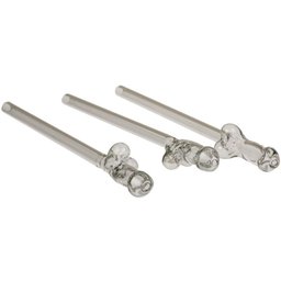 Paille en Verre en Forme de Pénis avec Brosse de Nettoyage Willy - 4 pièces