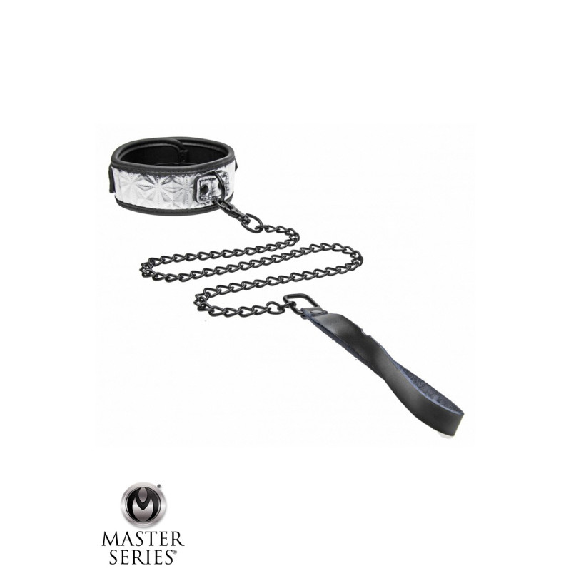 Collier argenté avec laisse