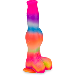 Gode godemichet ventouse phosphorescent chien Dobermann gode vaginal ou anal homme ou femme - Multicolore