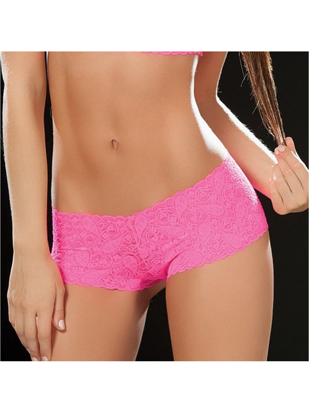 Shorty 90 Hot Dentelle Rose