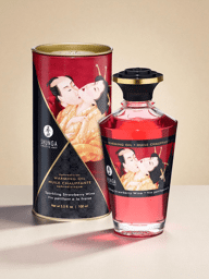 Huile chauffante aphrodisiaque vin pétillant fraise 100ml