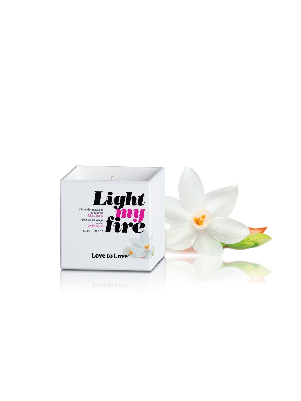 Bougie de massage Light My Fire musc blanc