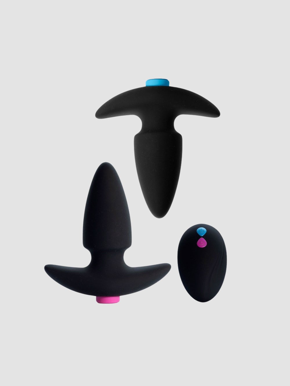 Kit de 2 Plugs Anal Vibrants Télécommandés pour Couple FunkyButts