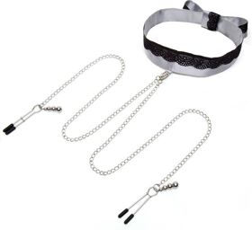 Collier avec Pinces à Tétons Play Nice