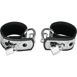 Menottes en Cuir et Métal avec Cadenas