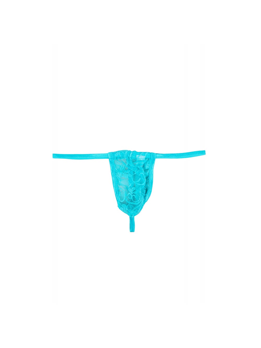 String Ficelle Dentelle Transparent Bleu